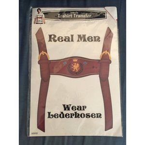 Octoberfest Real Men Wear Lederhosen Iron On